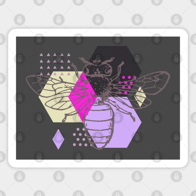 Honeycomb Bee in Violet Magnet by Paradise Stitch